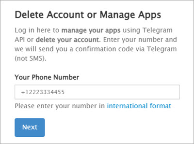 注销Telegram账号