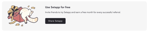Setapp 邀请朋友并免费使用